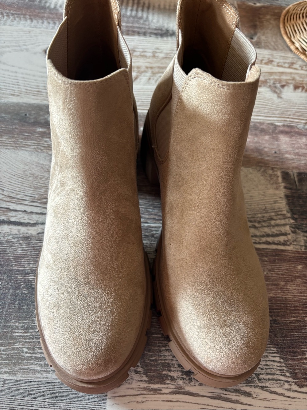 Soda Tan Suede Chelsea Ankle Boots